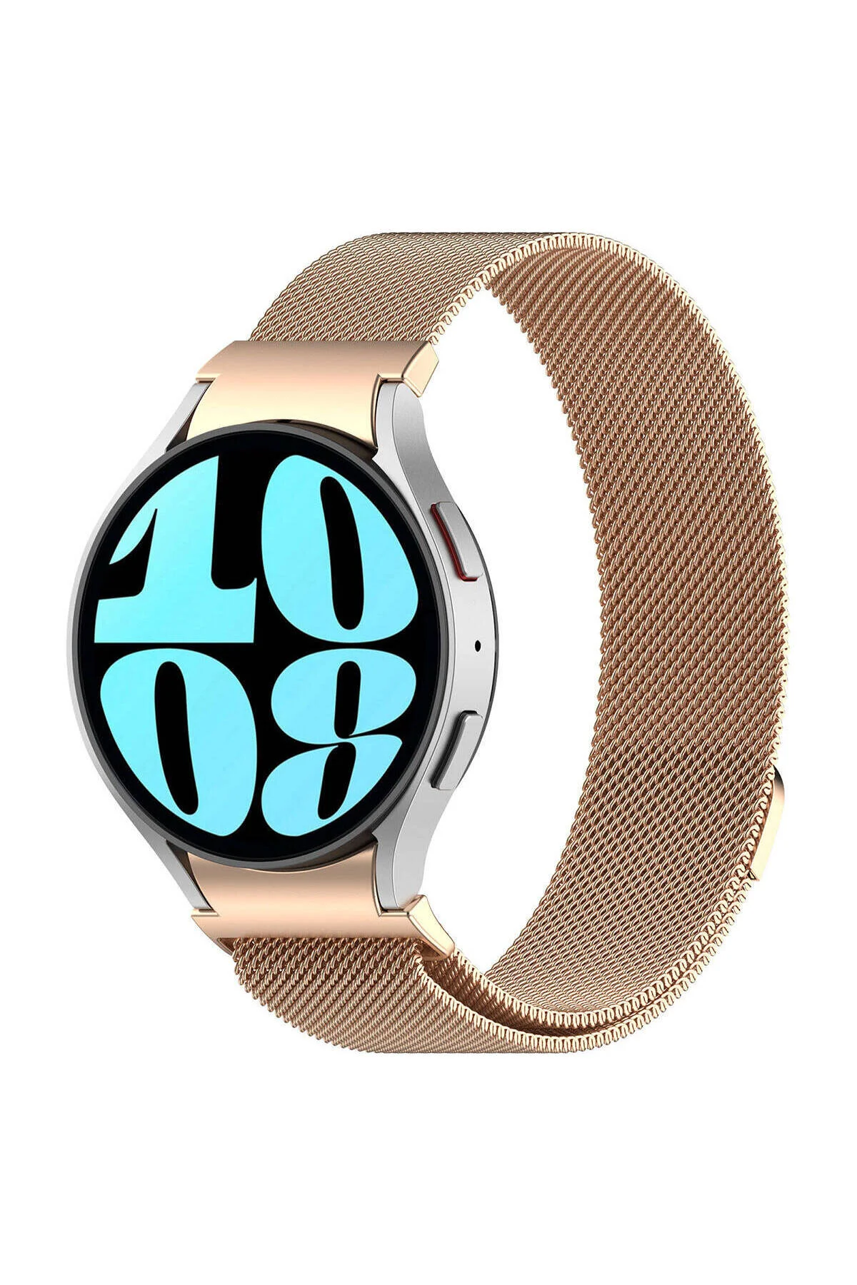 Galaxy Watch 6 40mm İçin Uyumlu Renkli Metal Hasır Kordon