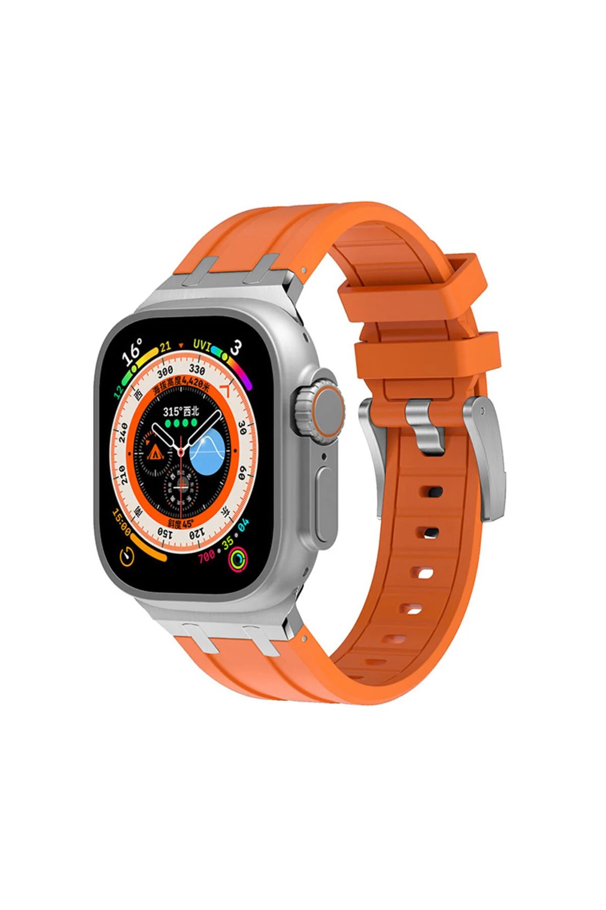 Watch 7 45mm İçin Uyumlu Silikon Kayış Kordon