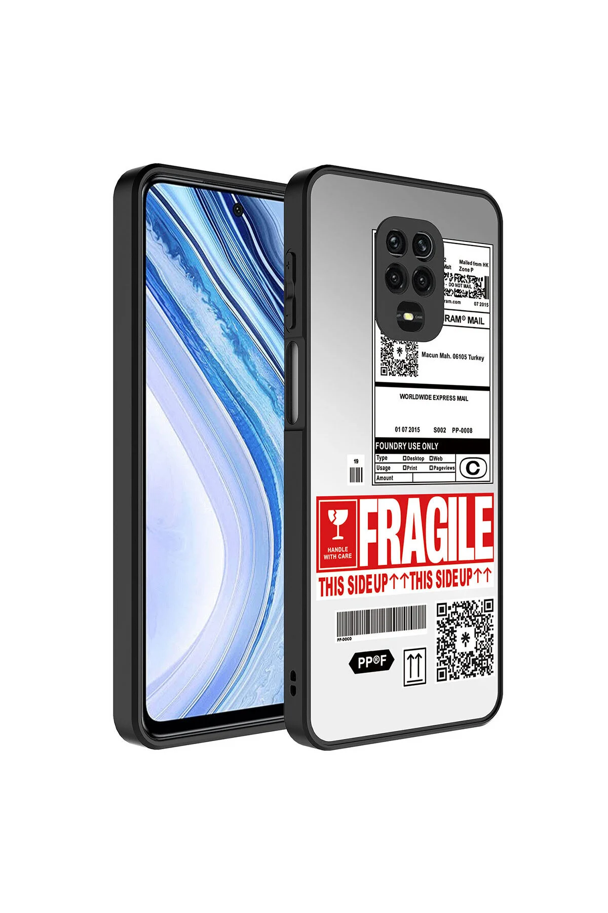 Redmi Note 9S Kılıf Aynalı Desenli Kamera Korumalı Parlak Darbe Emici Kapak