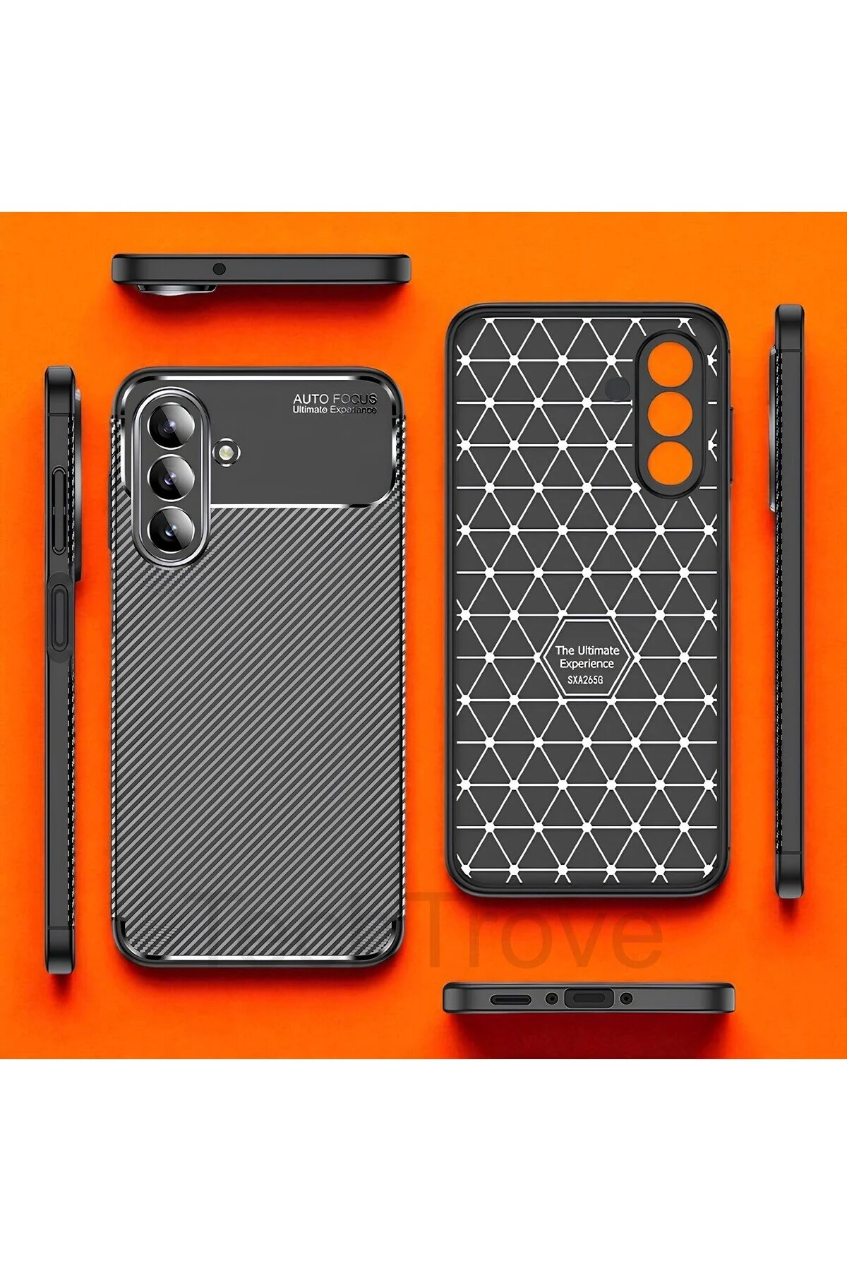 iPhone 14 Kılıf Kamera Korumalı Darbe Emici Karbon Fiber Desenli Kapak