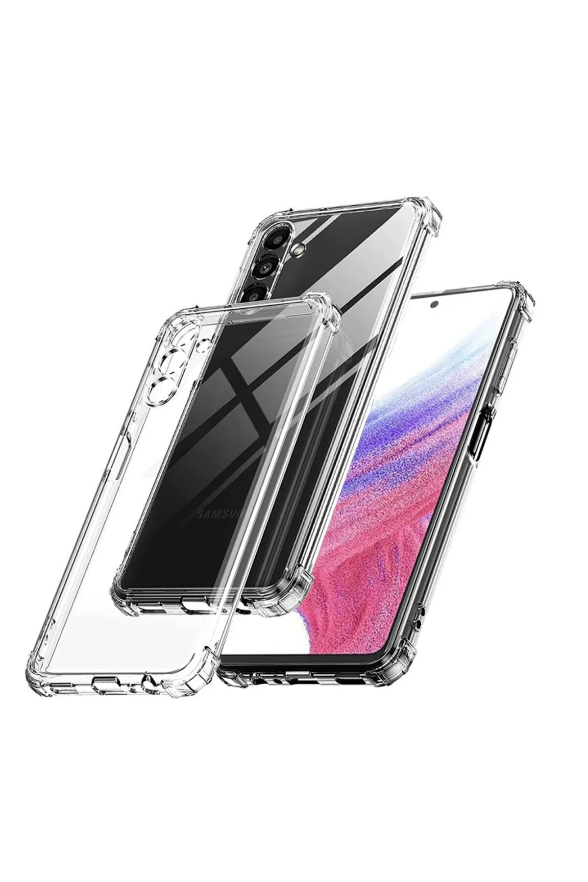 Galaxy A34 Uyumlu Köşe Korumalı Şeffaf Silikon Kılıf