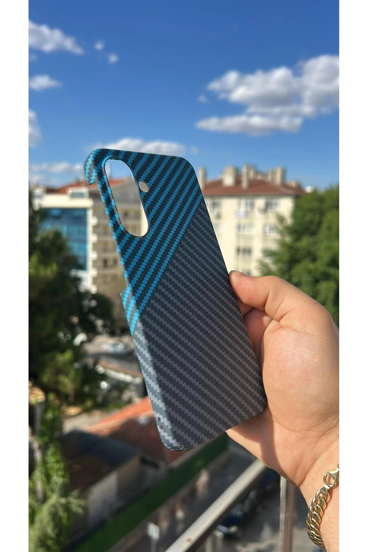 Samsung Galaxy A16 Kılıf Karbon Fiber Tasarım A++ Kalite Kapak