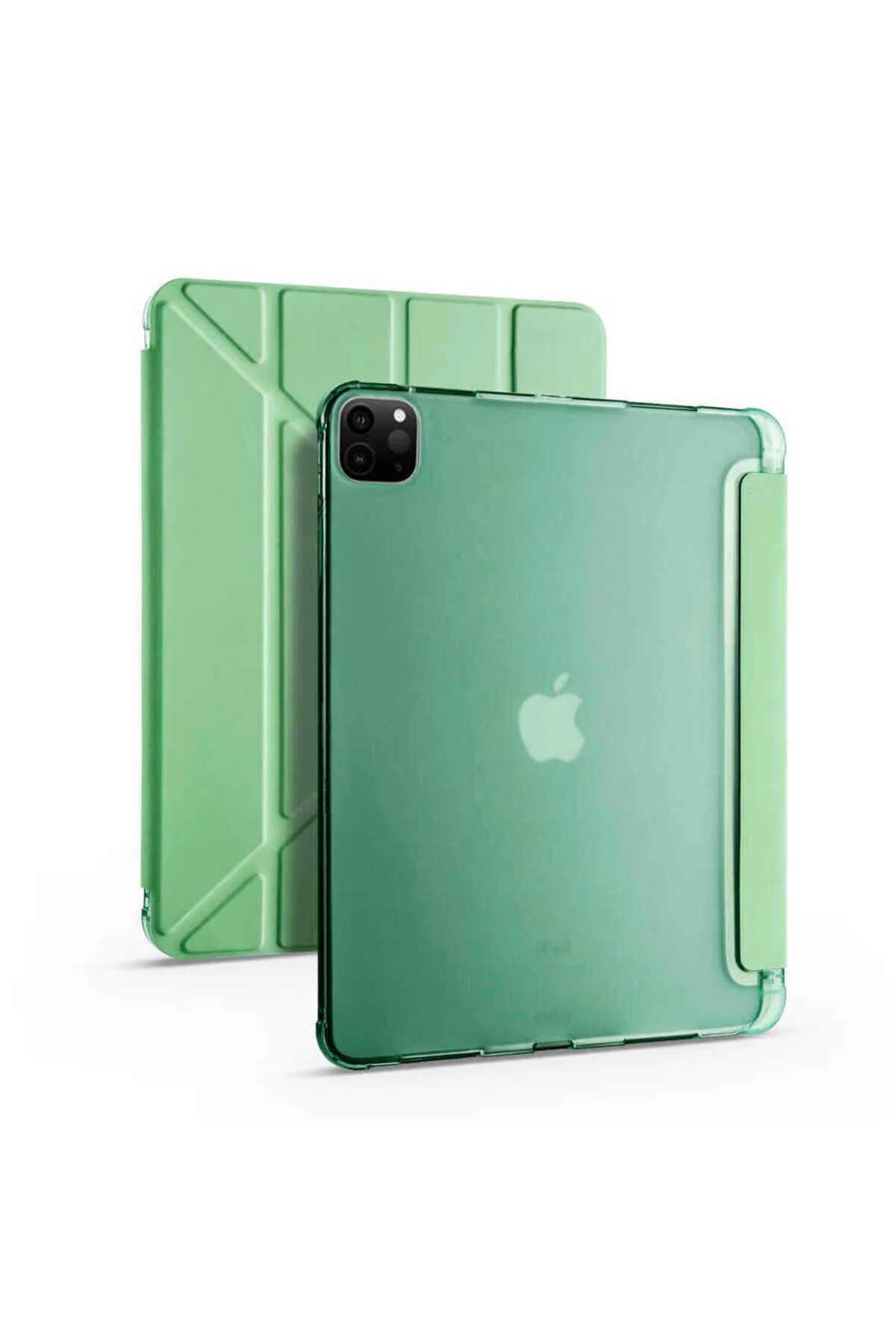 iPad Pro 11 2020 (2.Nesil) İçin Uyumlu Kalem Bölmeli Stand Olabilen Smart Tablet Kılıfı