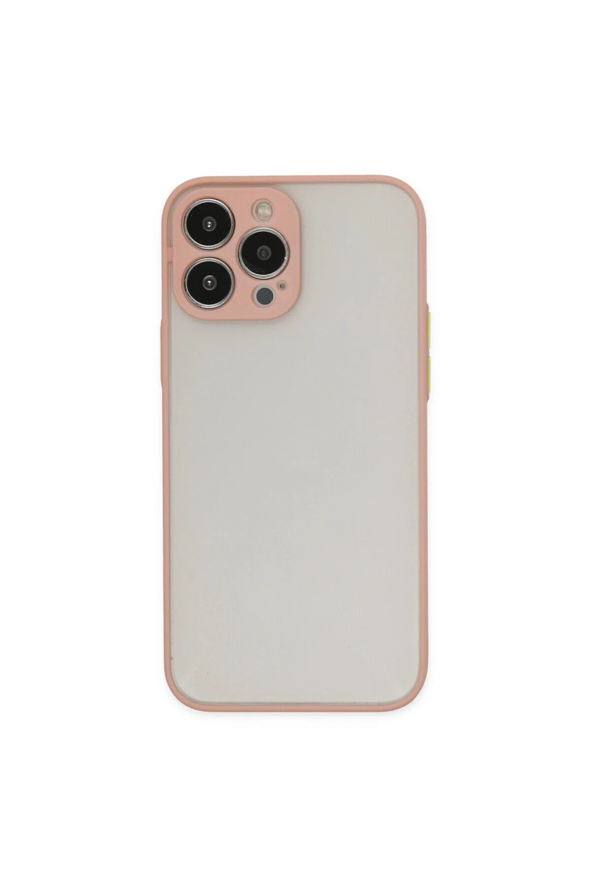 iPhone 15 Pro Max İçin Uyumlu Buzlu Tasarım Renkli Tuş Mat Tasarım Sararmaz Kılıf