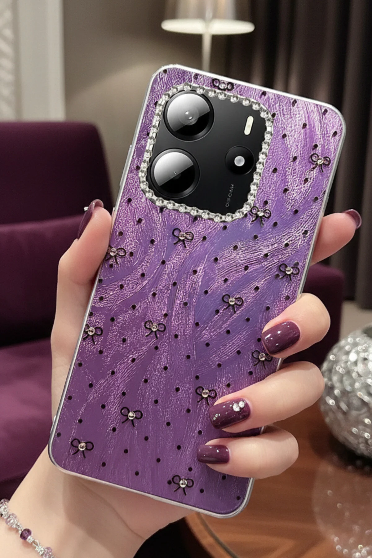 Xiaomi Redmi Note 14 4G Kılıf Aynalı Desenli Figürlü Tasarım Silikon Kapak