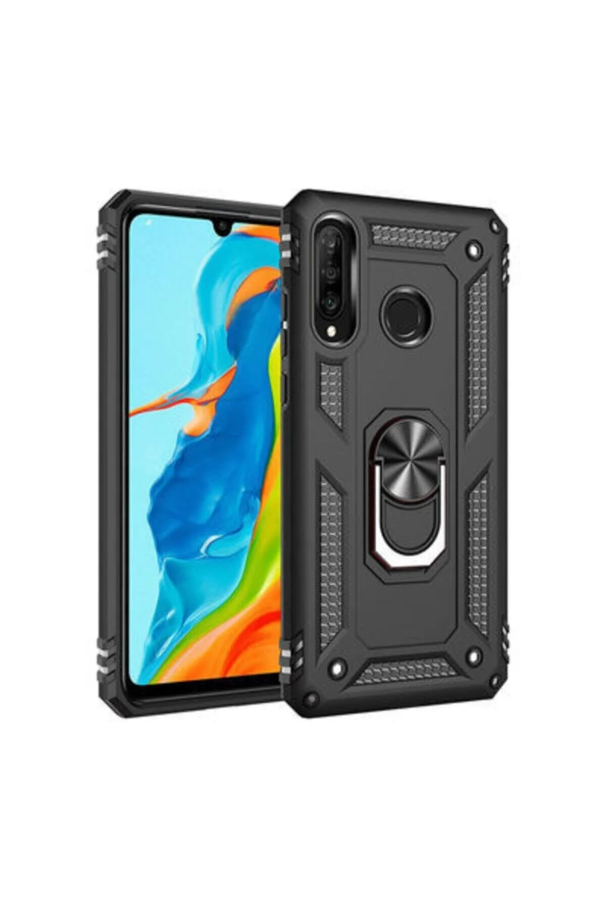 Samsung Galaxy A20s Kılıf Yüksek Korumalı Standlı Silikon Kapak Nano Koruma