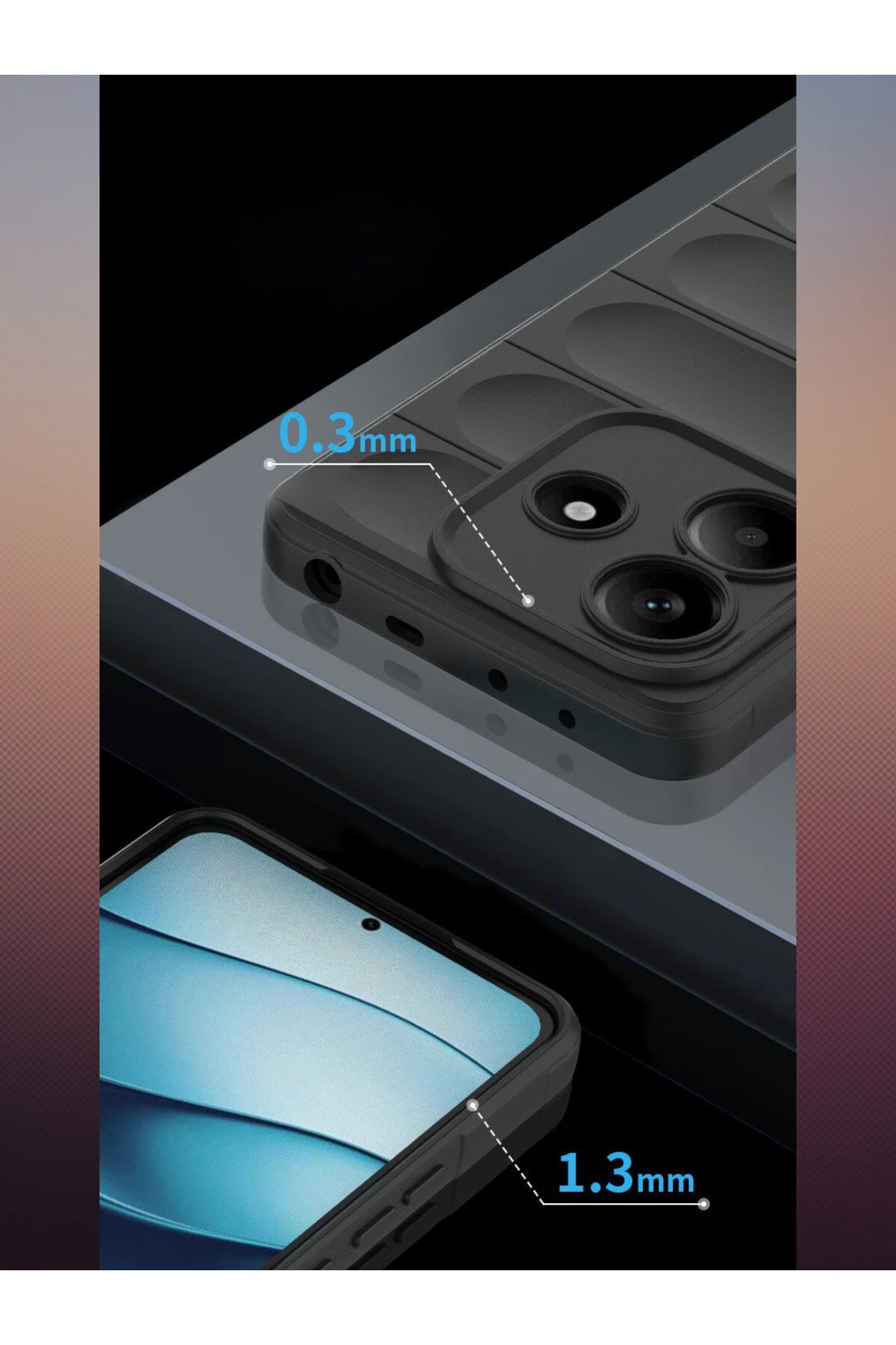 Apple iPhone 16 Kılıf Esnek Yapılı Arkası Oyuklu Tasarım Silikon Kapak