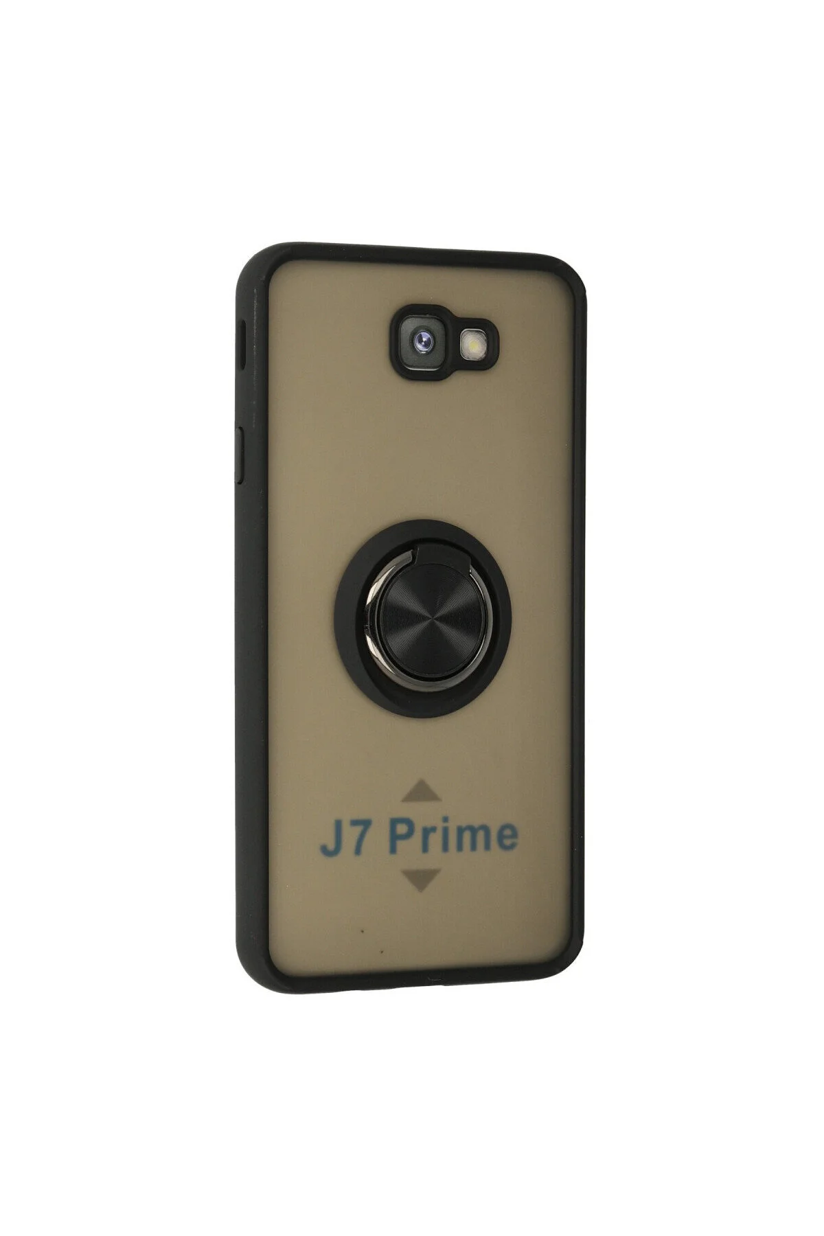 Samsung Galaxy J7 Prime İçin Kamera Korumalı Yüzüklü Kılıf - Leke Tutmaz Mat ve Dayanıklı Yapı