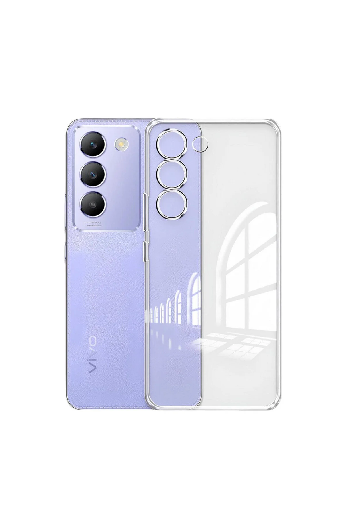 Vivo V30 Lite 4G İçin Uyumlu Darbe Emici Yumuşak Ultra İnce Sararmaz Şeffaf Kılıf
