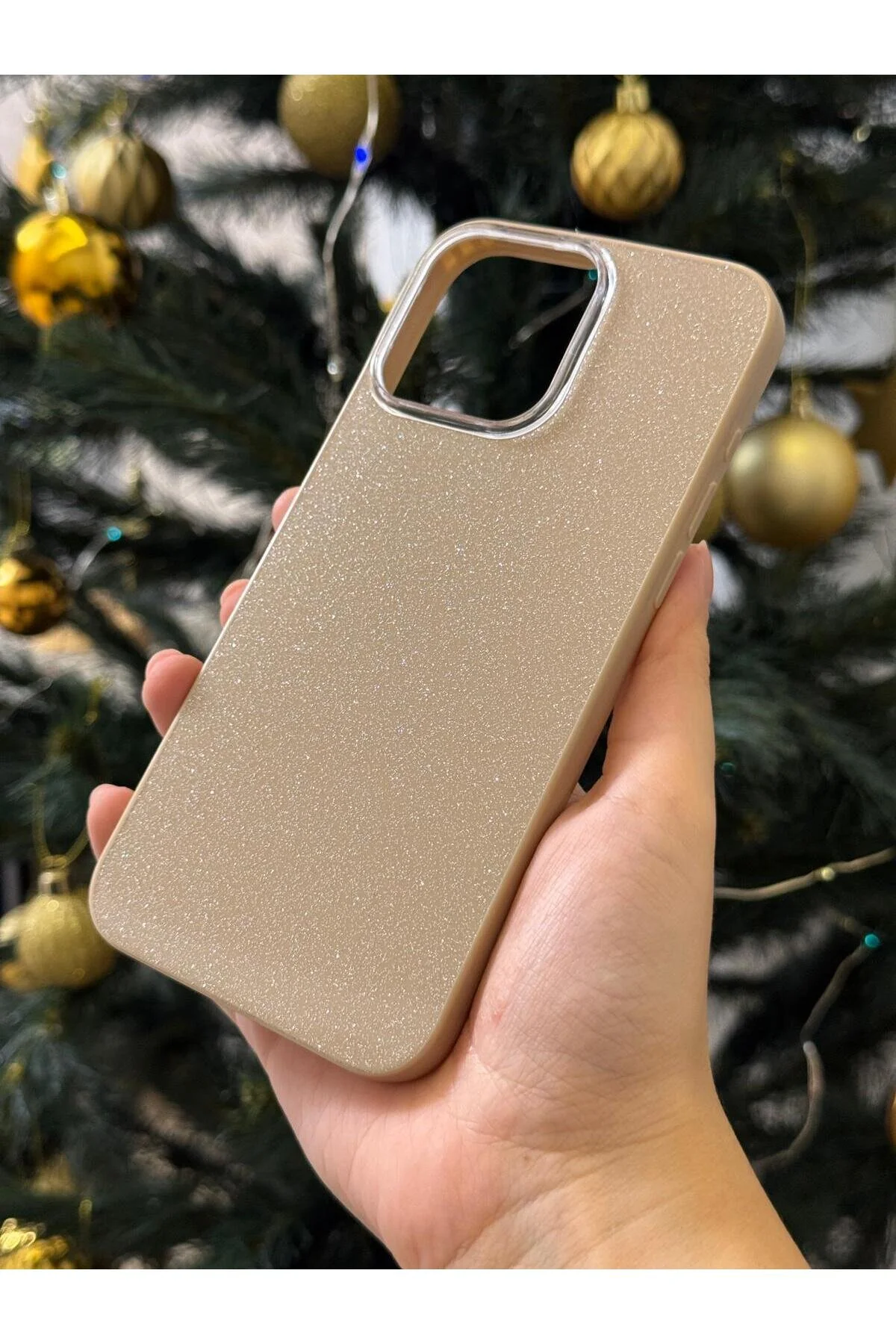 iPhone 14 Plus - iPhone 15 Plus İçin Uyumlu Simli Soft Tasarımlı Lüx Tasarım Kılıf