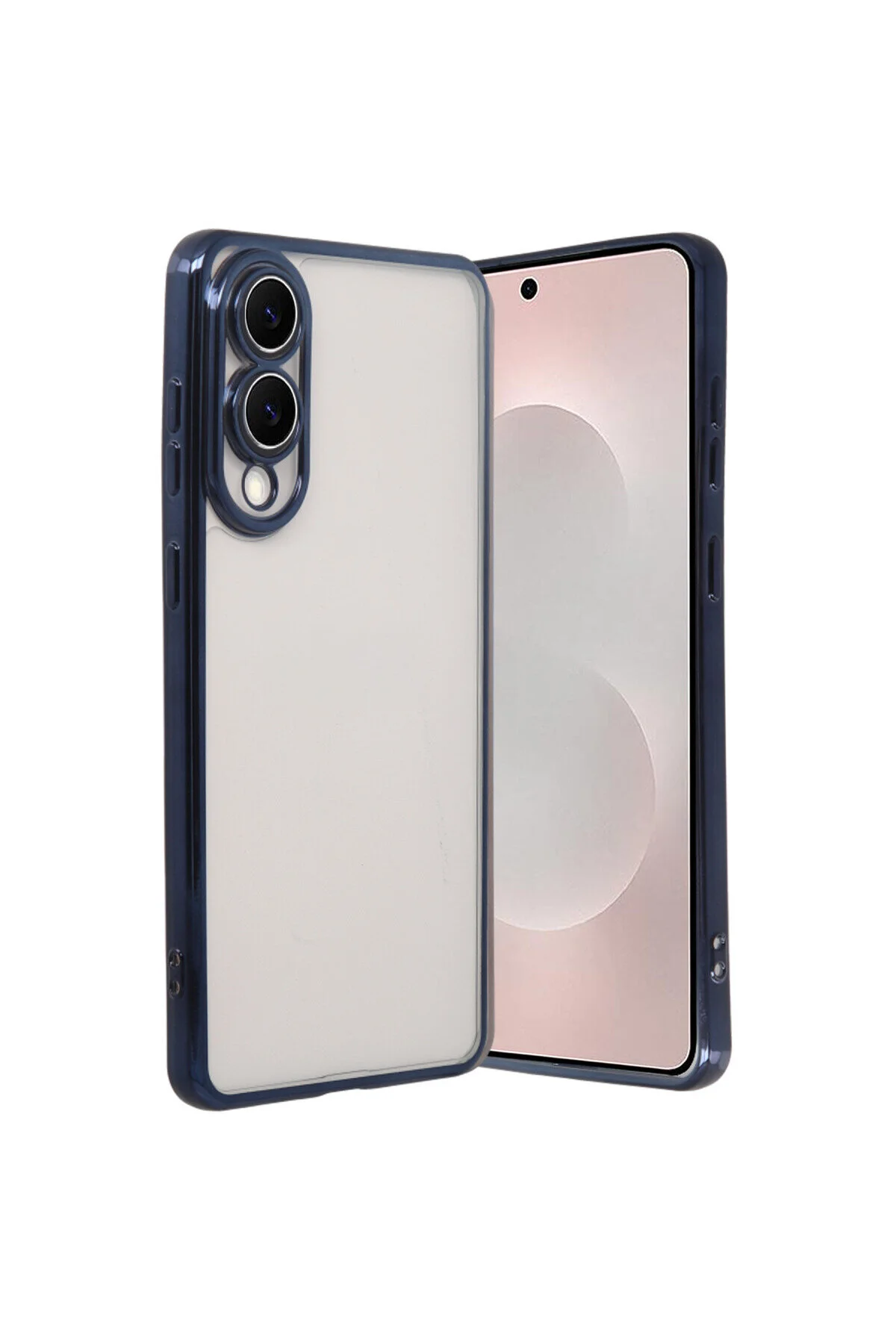 Samsung Galaxy S25 Edge İçin Uyumlu 3D Kamera Korumalı Şeffaf Tasarım Bumper Kılıf