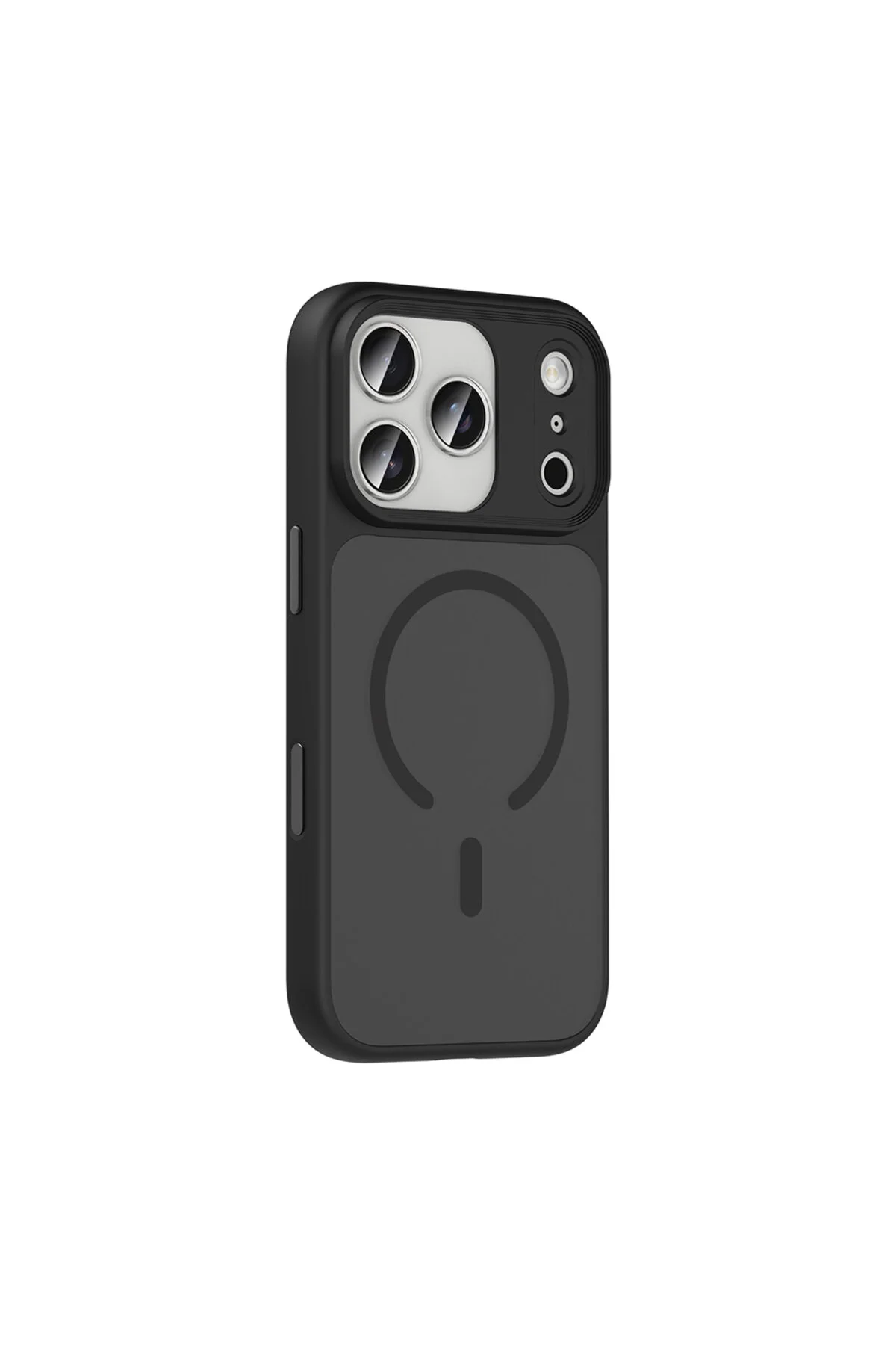 Apple iPhone 17 Pro Kılıf Mat Arka Yüzey Wireless Şarj Özellikli Buzlu Tasarımlı Kapak