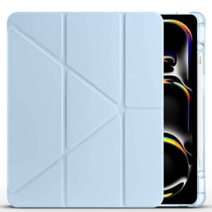 iPad Air 13 2024 İçin Uyumlu Kalem Bölmeli Stand Olabilen Smart Tablet Kılıfı