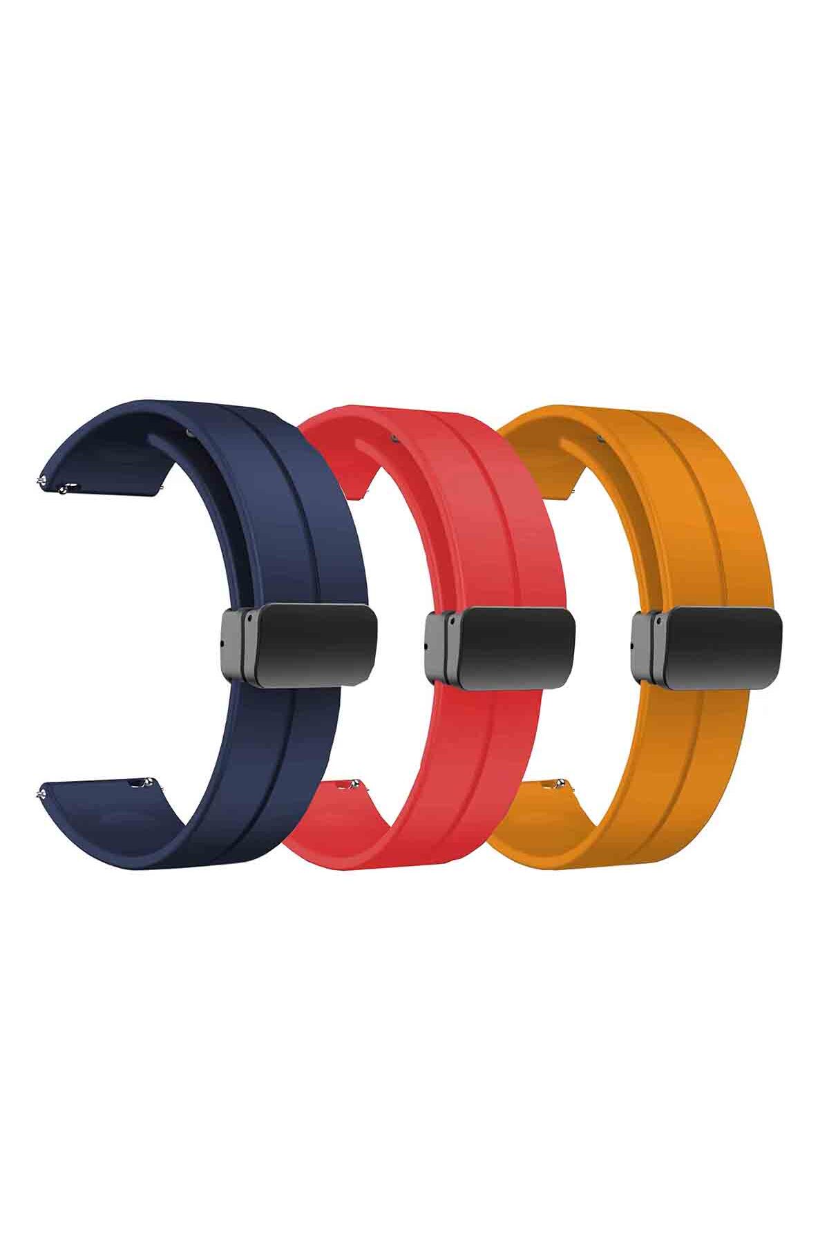 Mi Watch 5 Active İçin Uyumlu Renkli Silikon Kayış Kordon - 22mm - Görsel 3