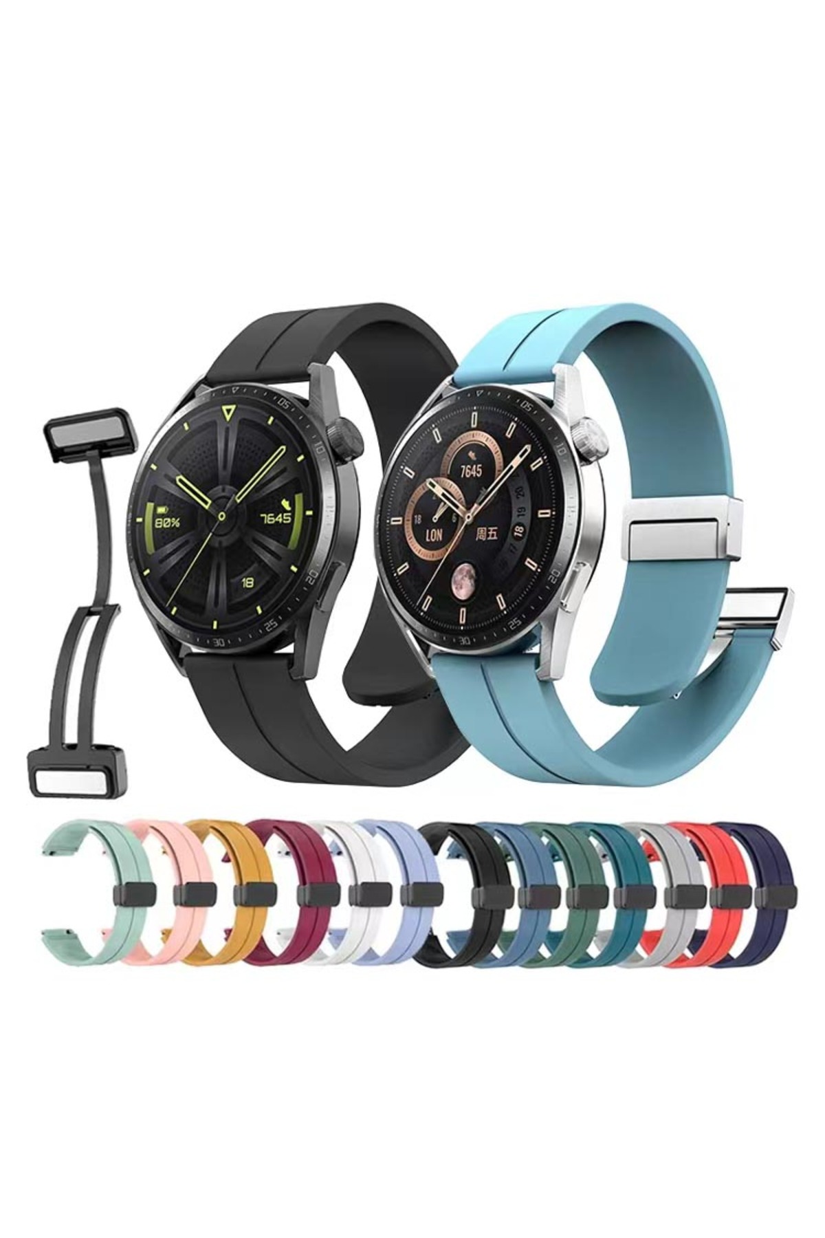 Mi Watch 5 Active İçin Uyumlu Renkli Silikon Kayış Kordon - 22mm - Görsel 4